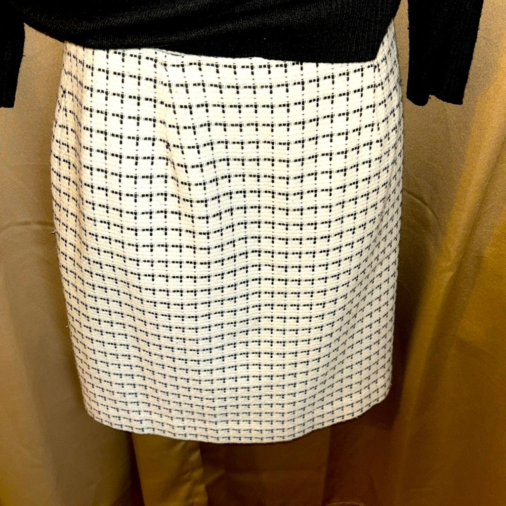 Ingredient size 8 textured black white lined skirt